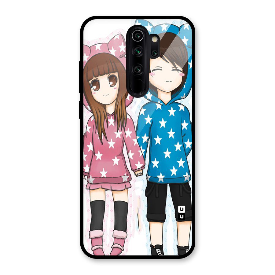 Couple In Stars Glass Back Case for Redmi Note 8 Pro