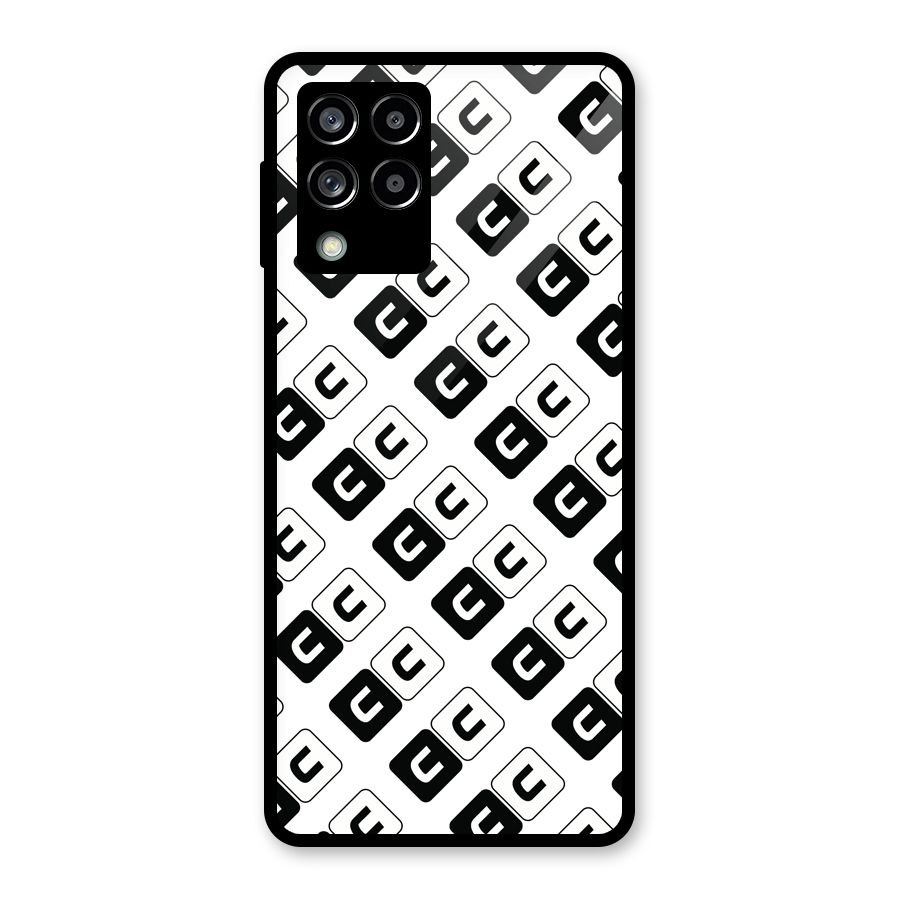 CoversCart Diagonal Banner Glass Back Case for Galaxy M53 5G
