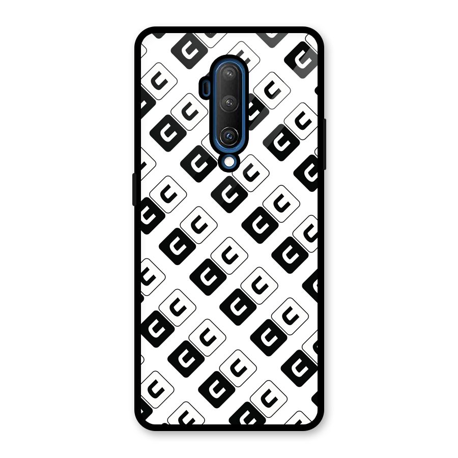 CoversCart Diagonal Banner Glass Back Case for OnePlus 7T Pro