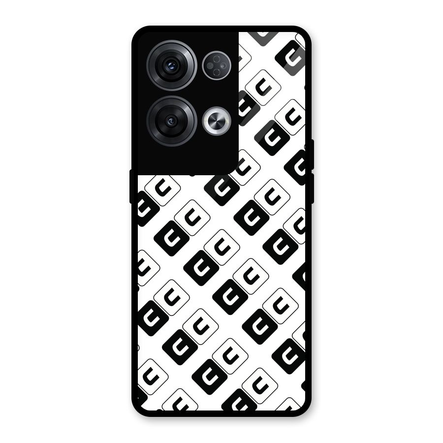CoversCart Diagonal Banner Glass Back Case for Oppo Reno8 Pro 5G