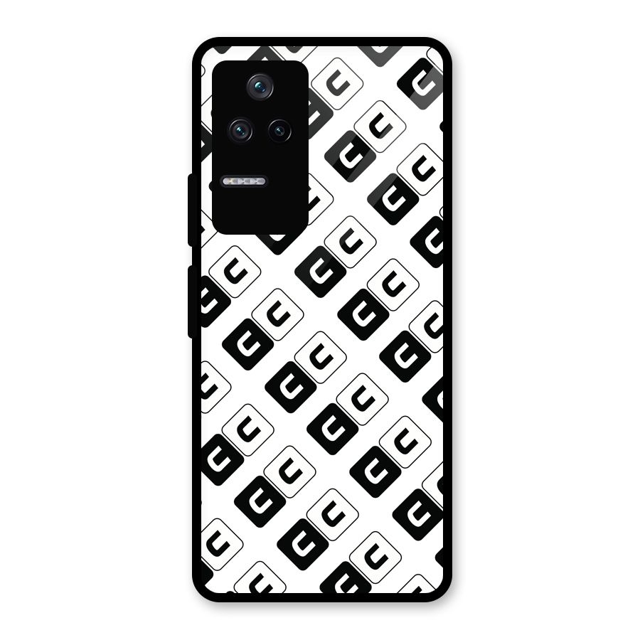CoversCart Diagonal Banner Glass Back Case for Poco F4 5G