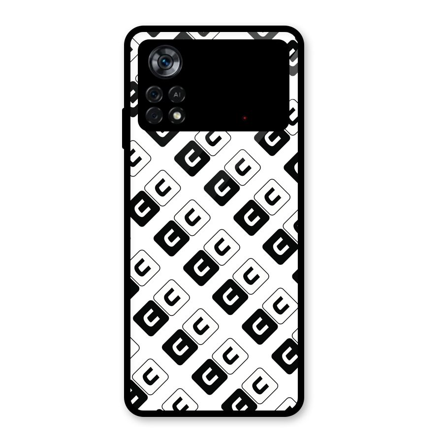 CoversCart Diagonal Banner Glass Back Case for Poco X4 Pro 5G