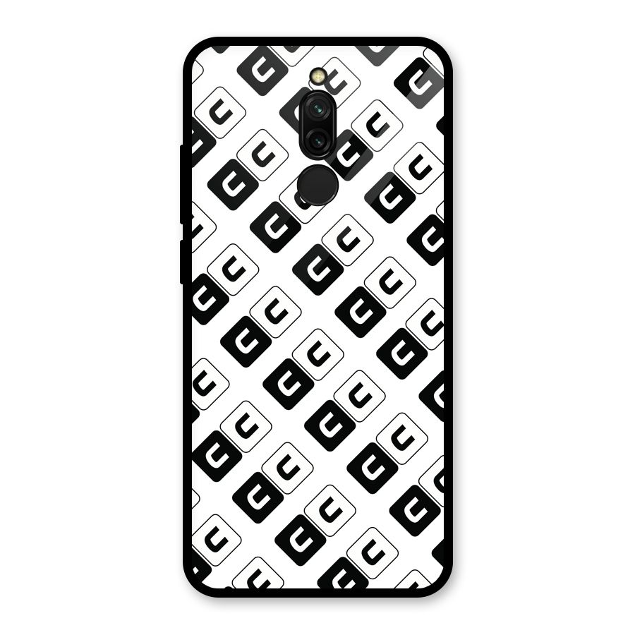 CoversCart Diagonal Banner Glass Back Case for Redmi 8