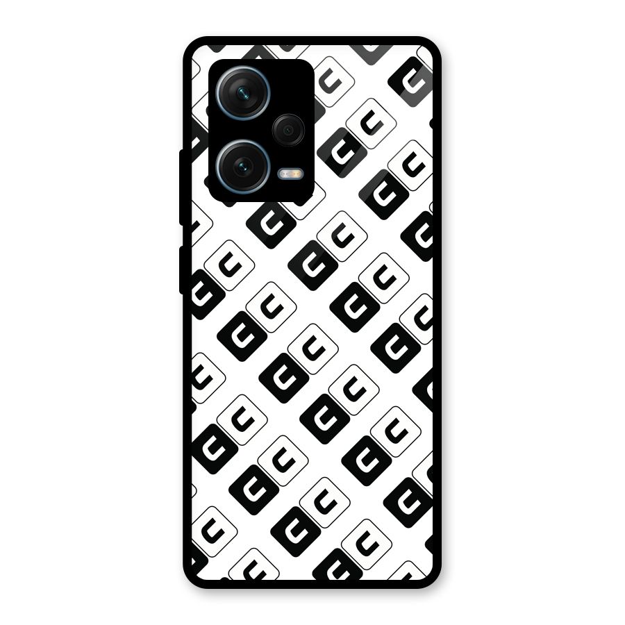 CoversCart Diagonal Banner Glass Back Case for Redmi Note 12 Pro Plus 5G