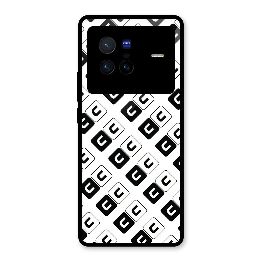 CoversCart Diagonal Banner Glass Back Case for Vivo X80