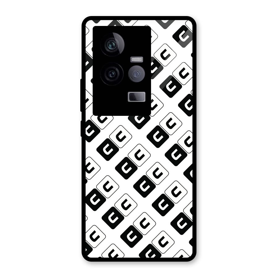 CoversCart Diagonal Banner Glass Back Case for Vivo iQOO 11 5G