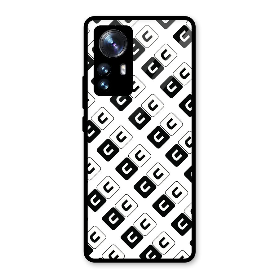 CoversCart Diagonal Banner Glass Back Case for Xiaomi 12 Pro