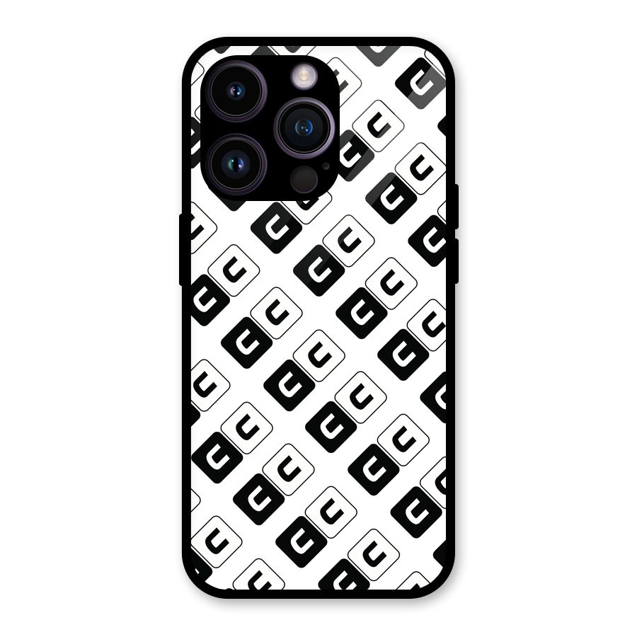 CoversCart Diagonal Banner Glass Back Case for iPhone 14 Pro
