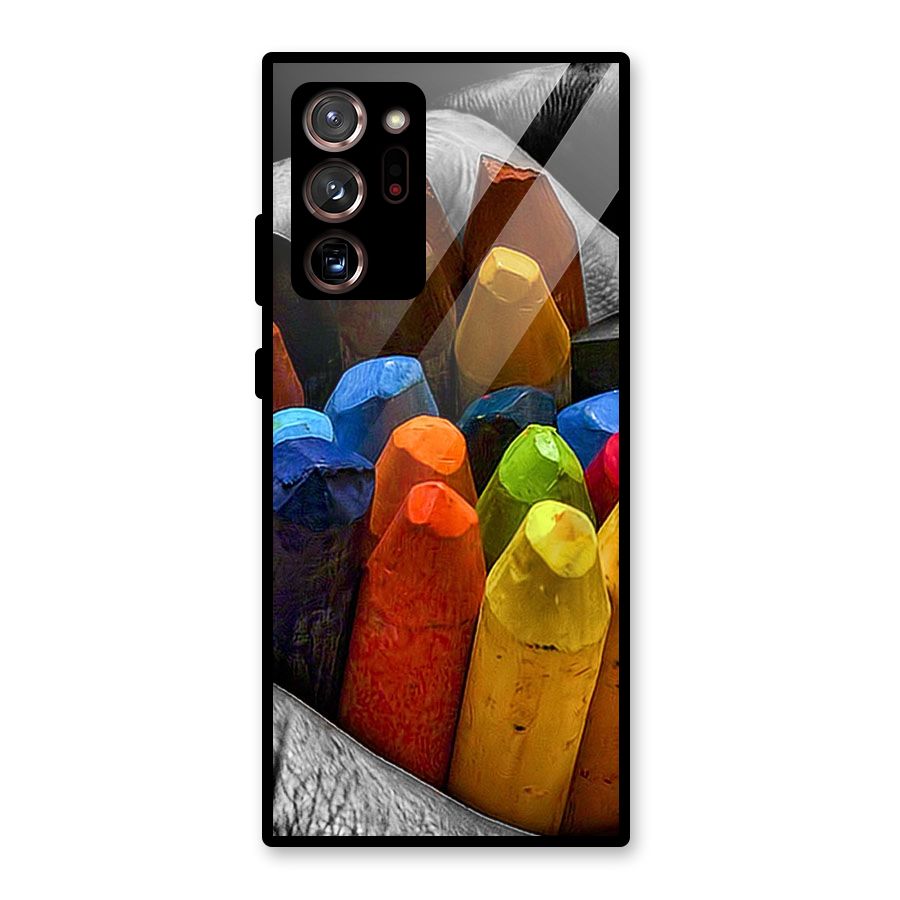 Crayons Beautiful Glass Back Case for Galaxy Note 20 Ultra 5G