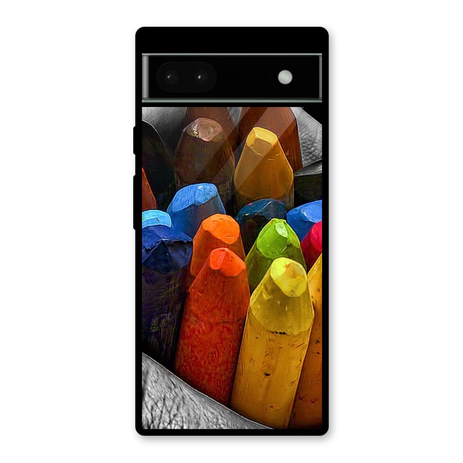 Crayons Beautiful Glass Back Case for Google Pixel 6a