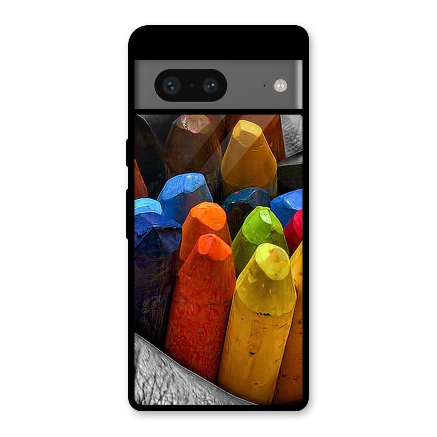 Crayons Beautiful Glass Back Case for Google Pixel 7
