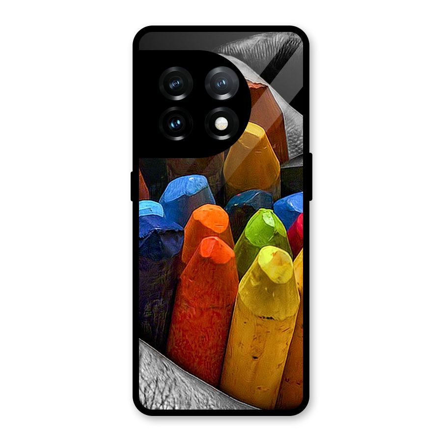 Crayons Beautiful Glass Back Case for OnePlus 11