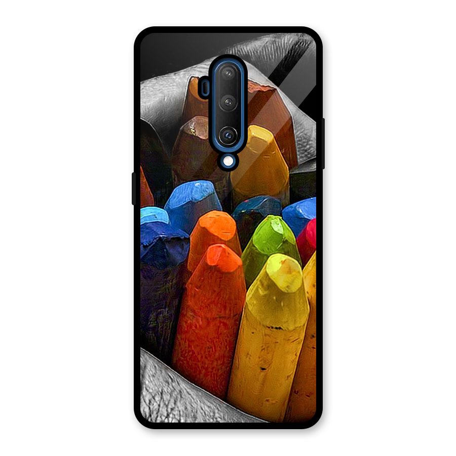 Crayons Beautiful Glass Back Case for OnePlus 7T Pro