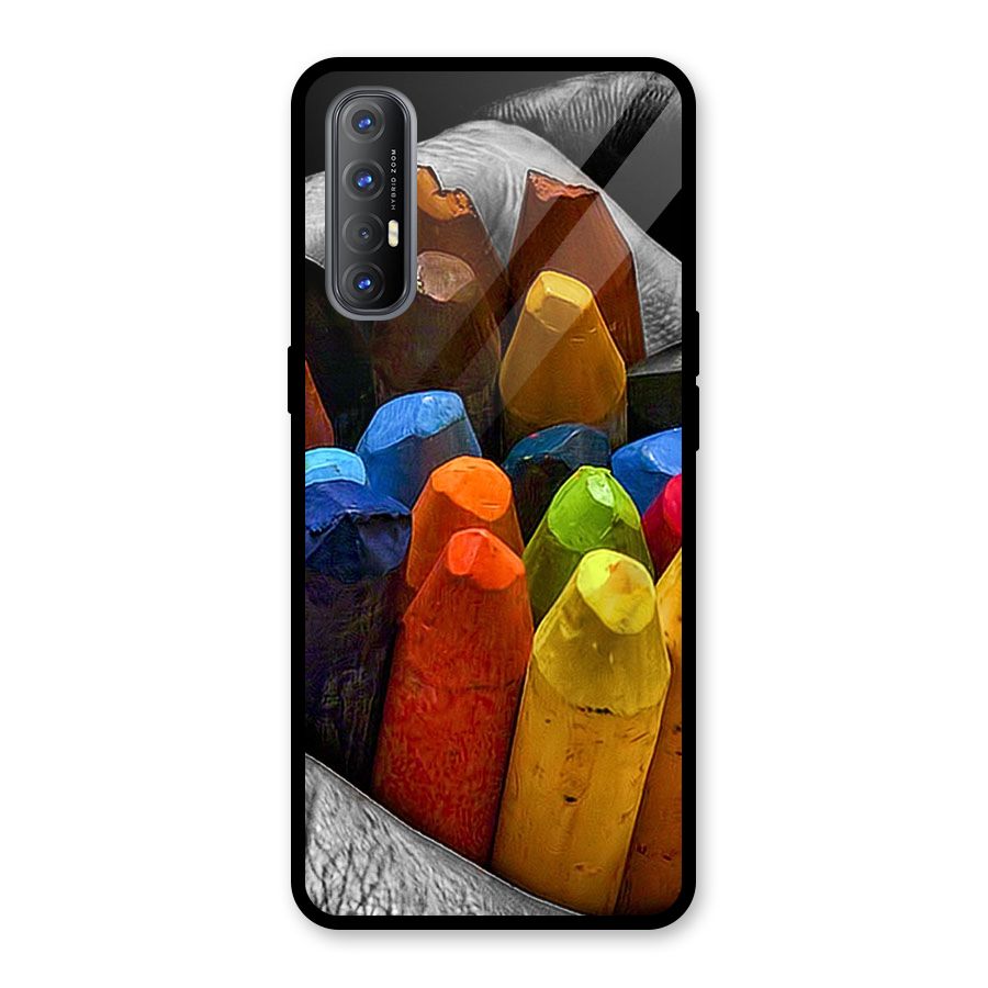 Crayons Beautiful Glass Back Case for Oppo Reno3 Pro