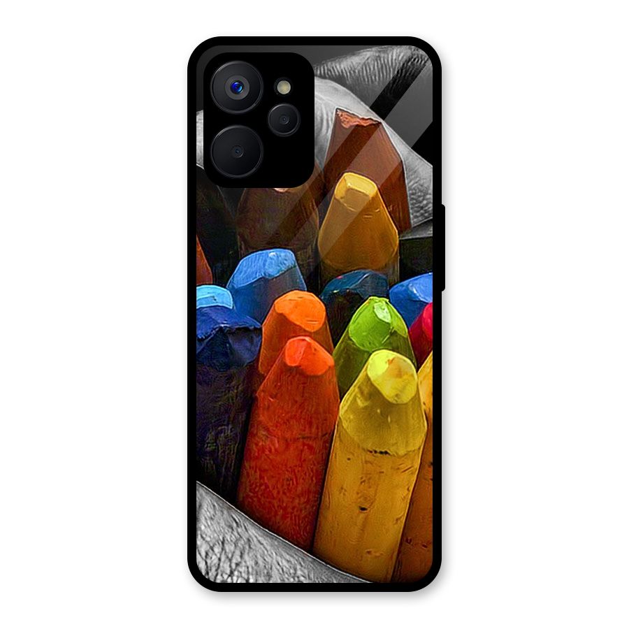 Crayons Beautiful Glass Back Case for Realme 9i 5G