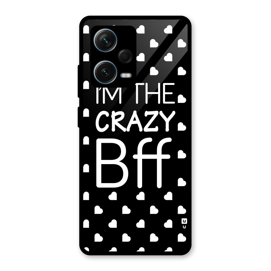 Crazy Bff Glass Back Case for Redmi Note 12 Pro Plus 5G