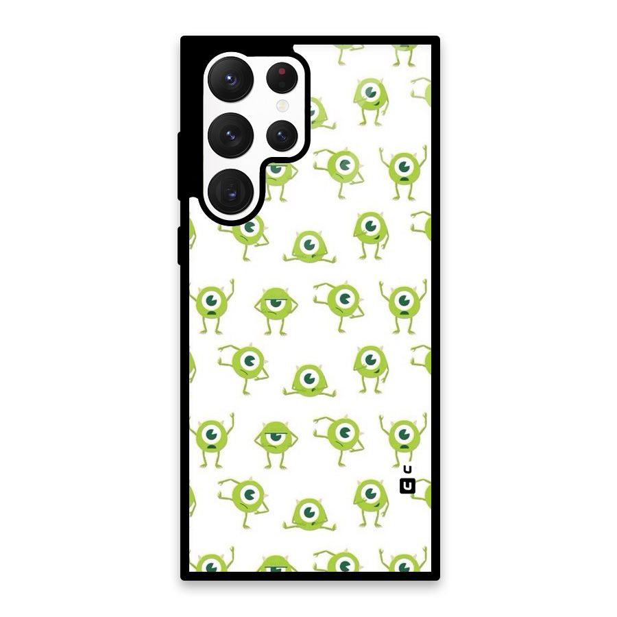 Crazy Green Maniac Glass Back Case for Galaxy S22 Ultra 5G