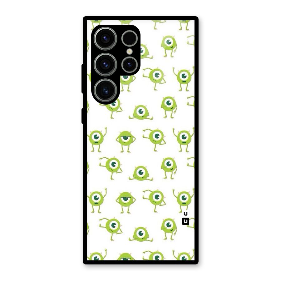 Crazy Green Maniac Glass Back Case for Galaxy S23 Ultra