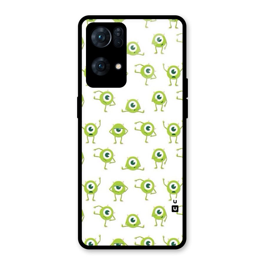 Crazy Green Maniac Glass Back Case for Oppo Reno7 Pro 5G