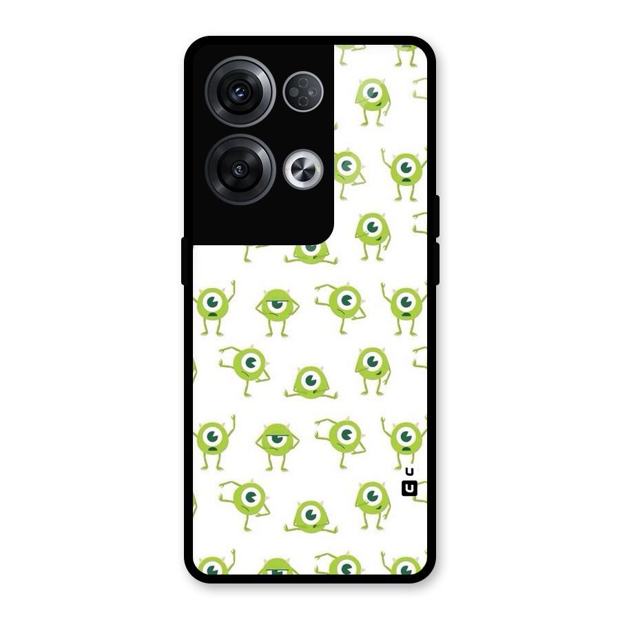Crazy Green Maniac Glass Back Case for Oppo Reno8 Pro 5G