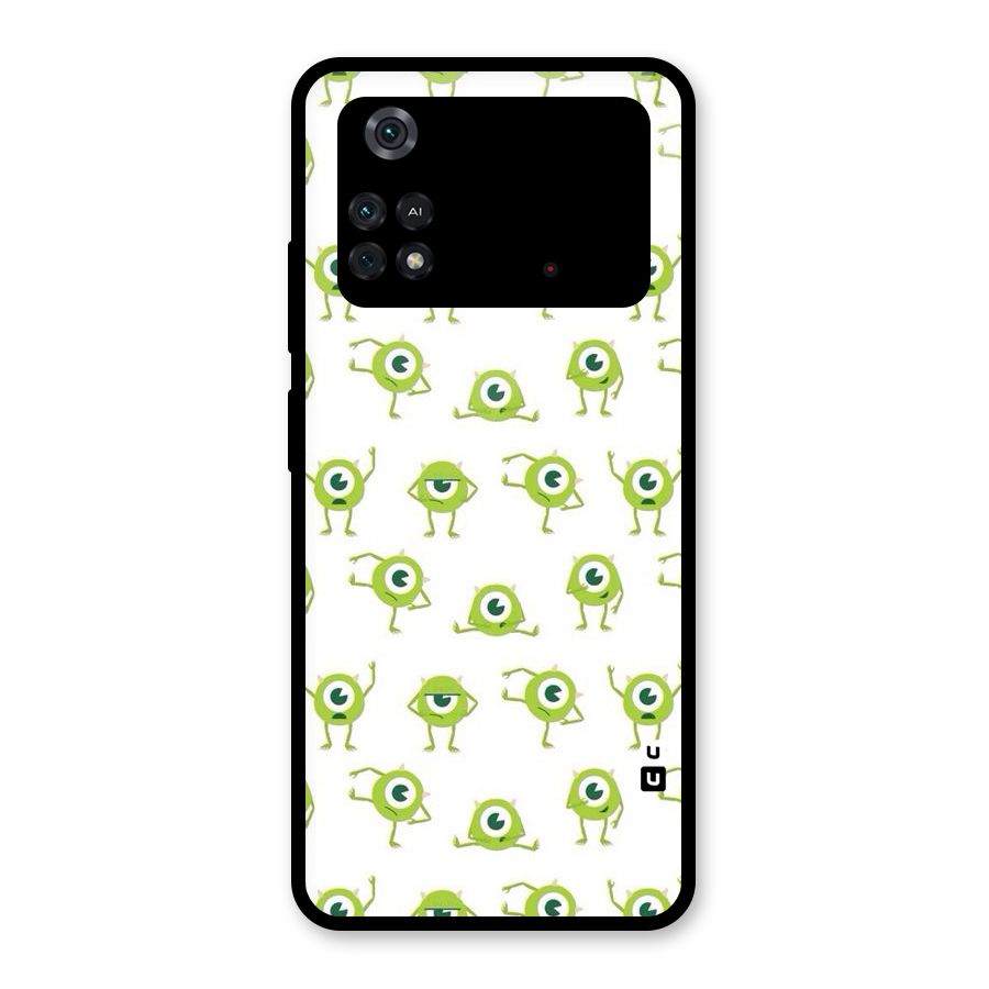 Crazy Green Maniac Glass Back Case for Poco M4 Pro 4G