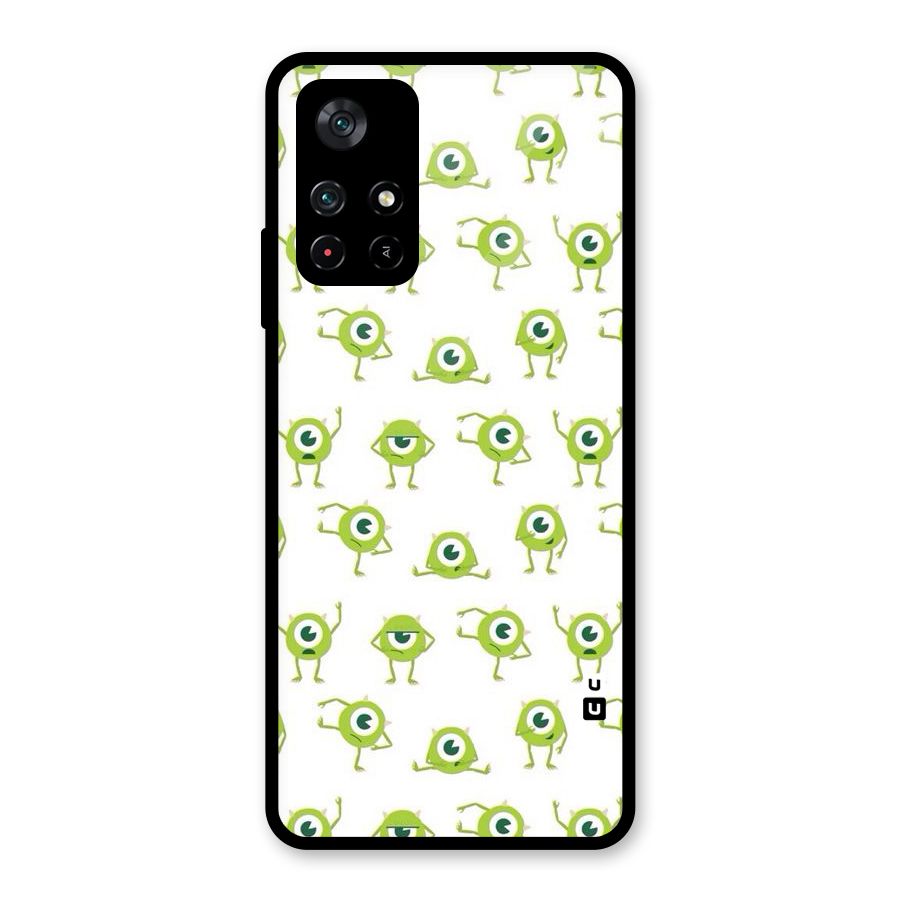 Crazy Green Maniac Glass Back Case for Poco M4 Pro 5G