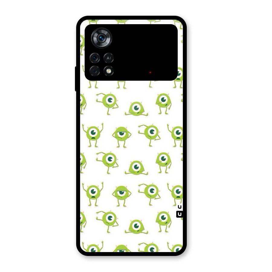 Crazy Green Maniac Glass Back Case for Poco X4 Pro 5G