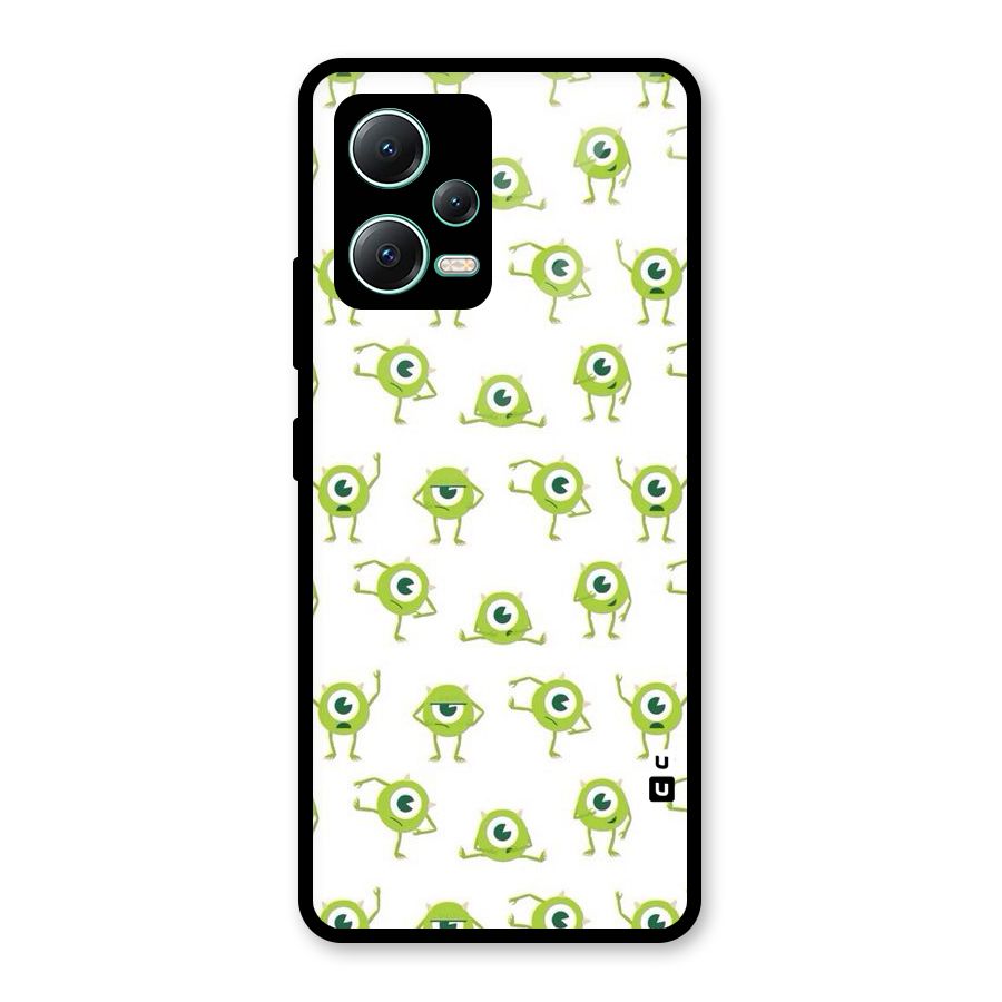 Crazy Green Maniac Glass Back Case for Redmi Note 12 5G