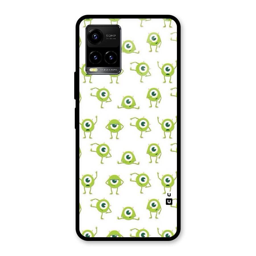 Crazy Green Maniac Glass Back Case for Vivo Y21A
