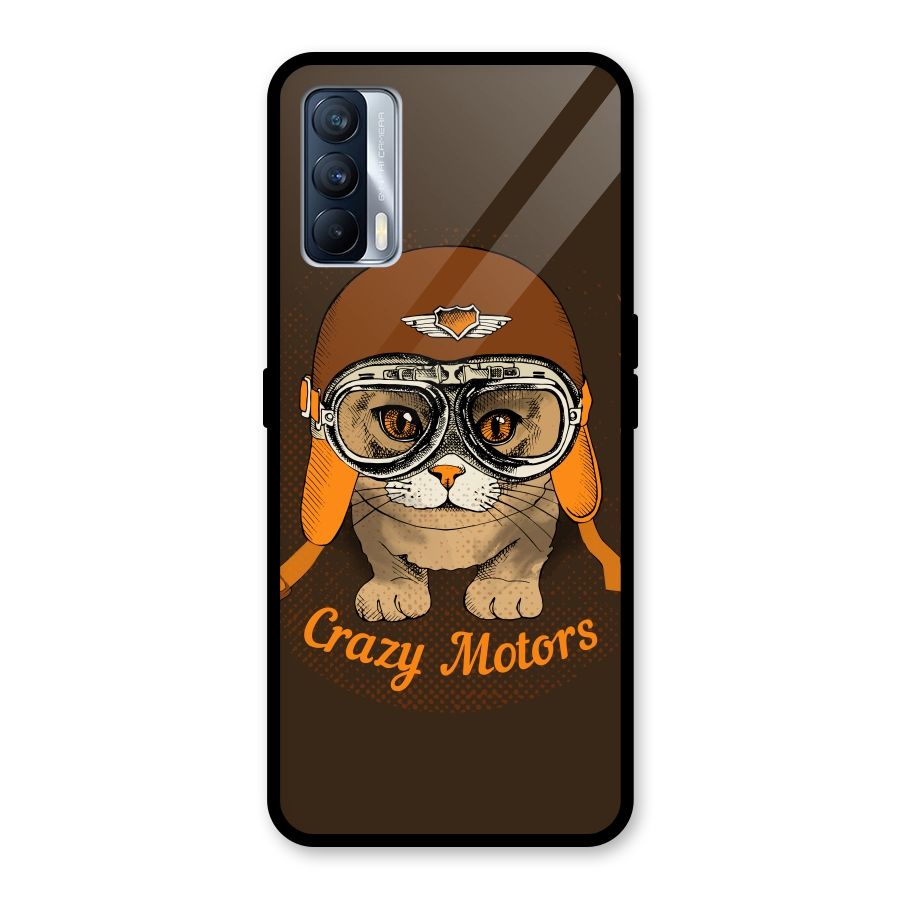 Crazy cat Glass Back Case for Realme X7