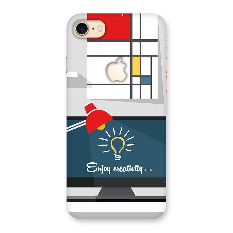 Creative Workspace Design Back Case for iPhone 7 Apple Cut