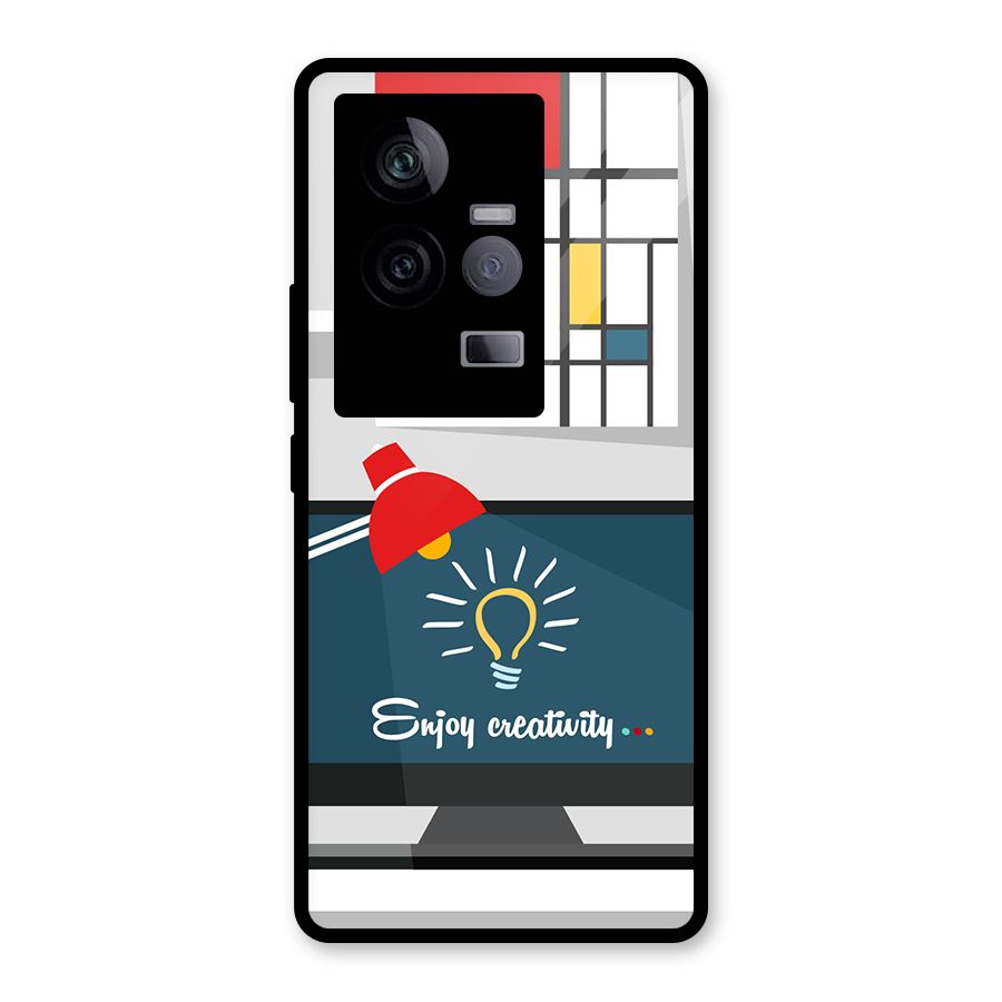 Creative Workspace Design Glass Back Case for Vivo iQOO 11 5G