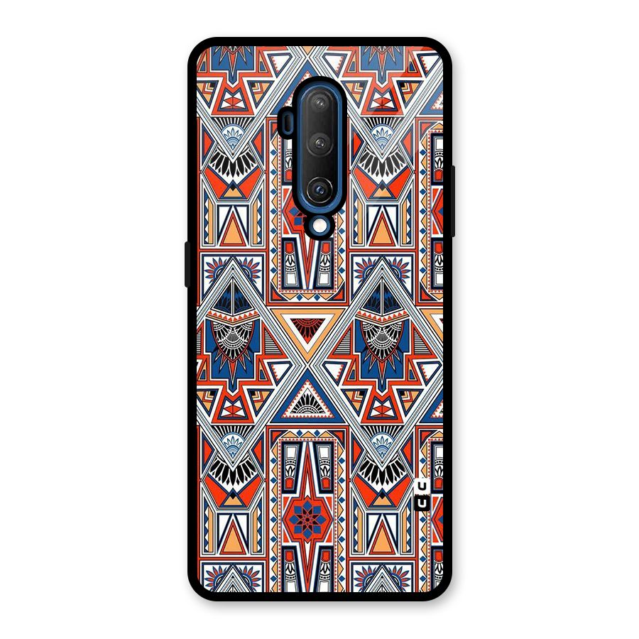 Creative Aztec Art Glass Back Case for OnePlus 7T Pro