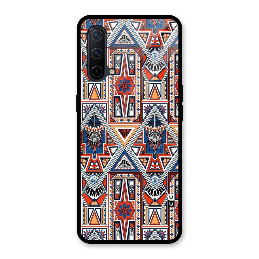 Creative Aztec Art Glass Back Case for OnePlus Nord CE 5G