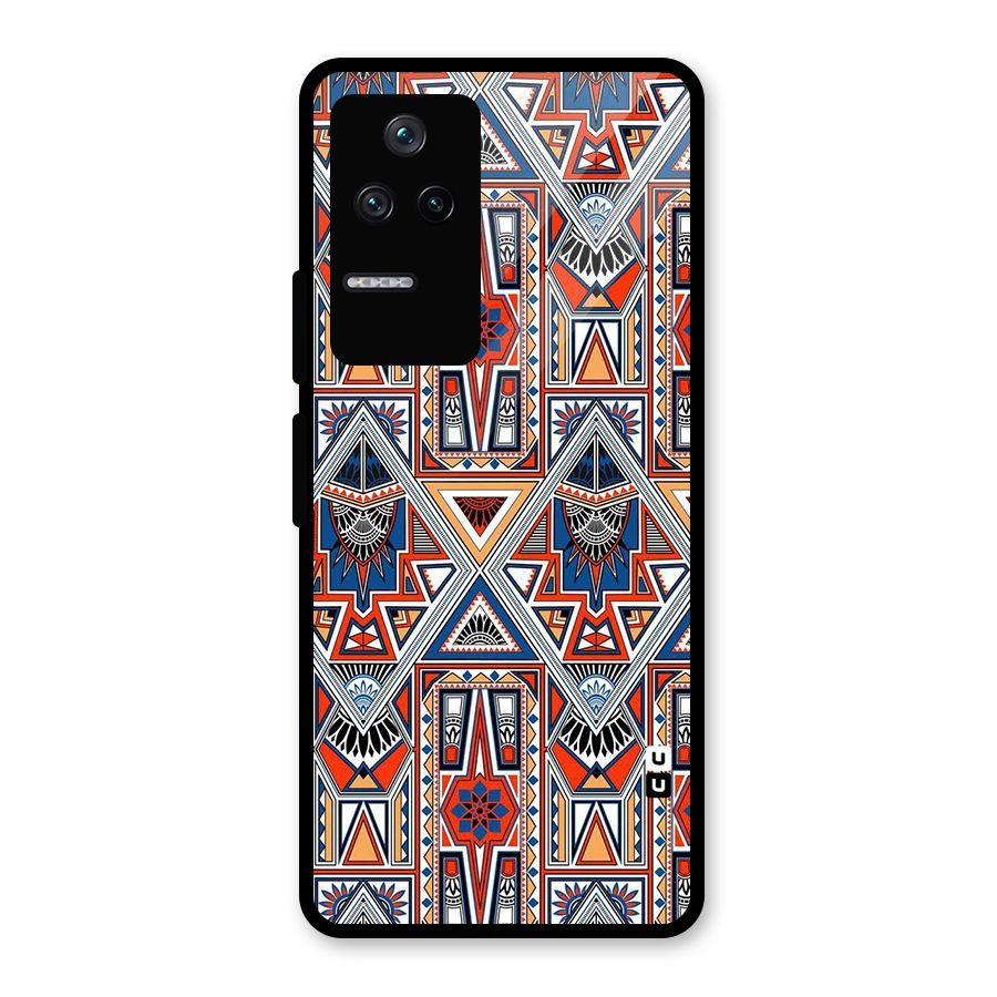 Creative Aztec Art Glass Back Case for Poco F4 5G