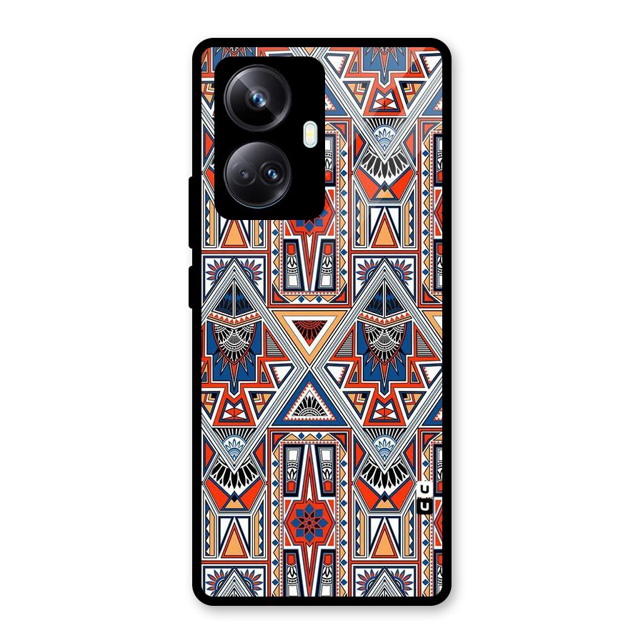 Creative Aztec Art Glass Back Case for Realme 10 Pro Plus