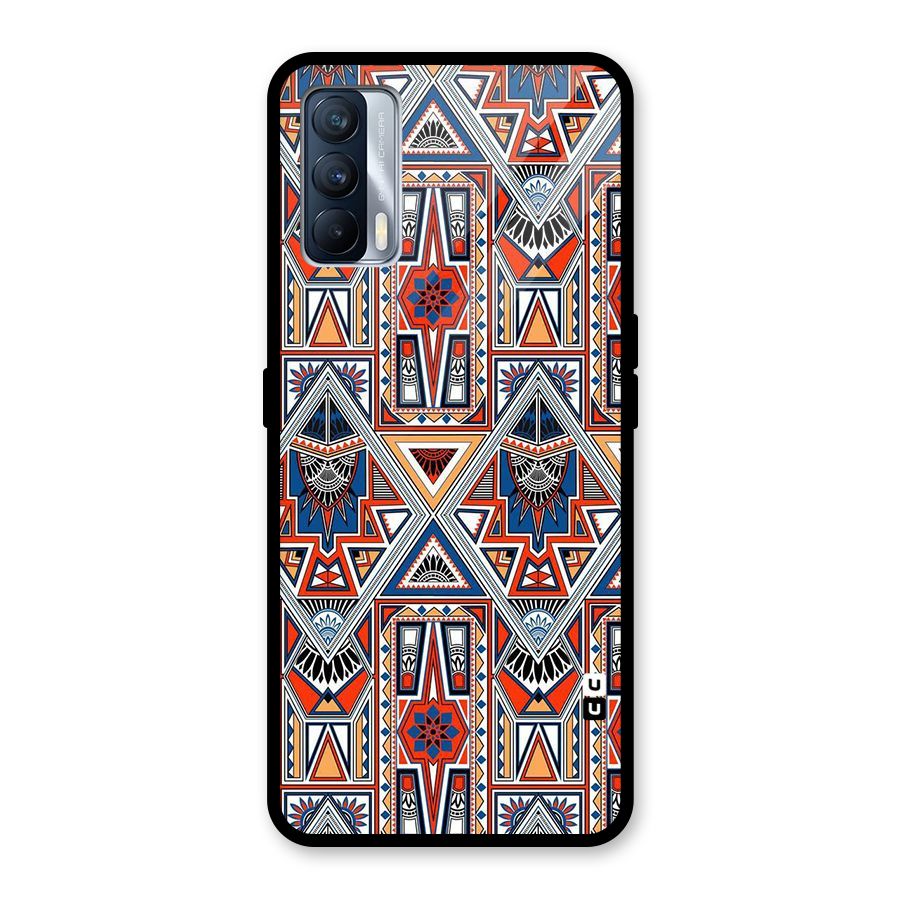 Creative Aztec Art Glass Back Case for Realme X7