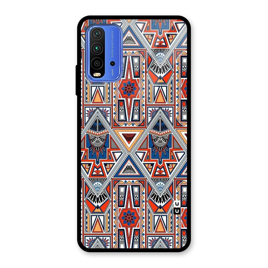 Creative Aztec Art Glass Back Case for Redmi 9 Power