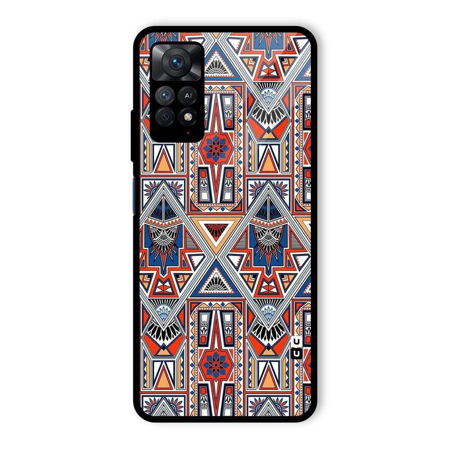 Creative Aztec Art Glass Back Case for Redmi Note 11 Pro