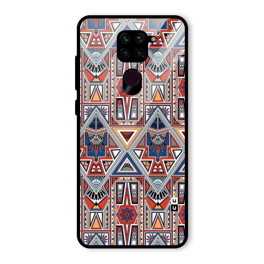 Creative Aztec Art Glass Back Case for Redmi Note 9