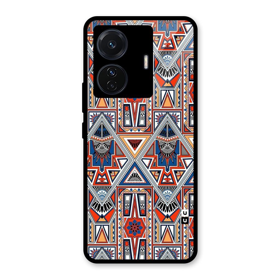 Creative Aztec Art Glass Back Case for Vivo iQOO Z6 Pro