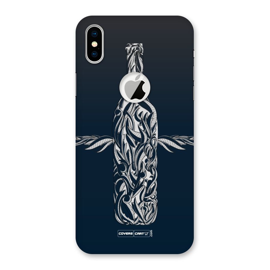 Creative Bottle Back Case for iPhone X Logo Cut