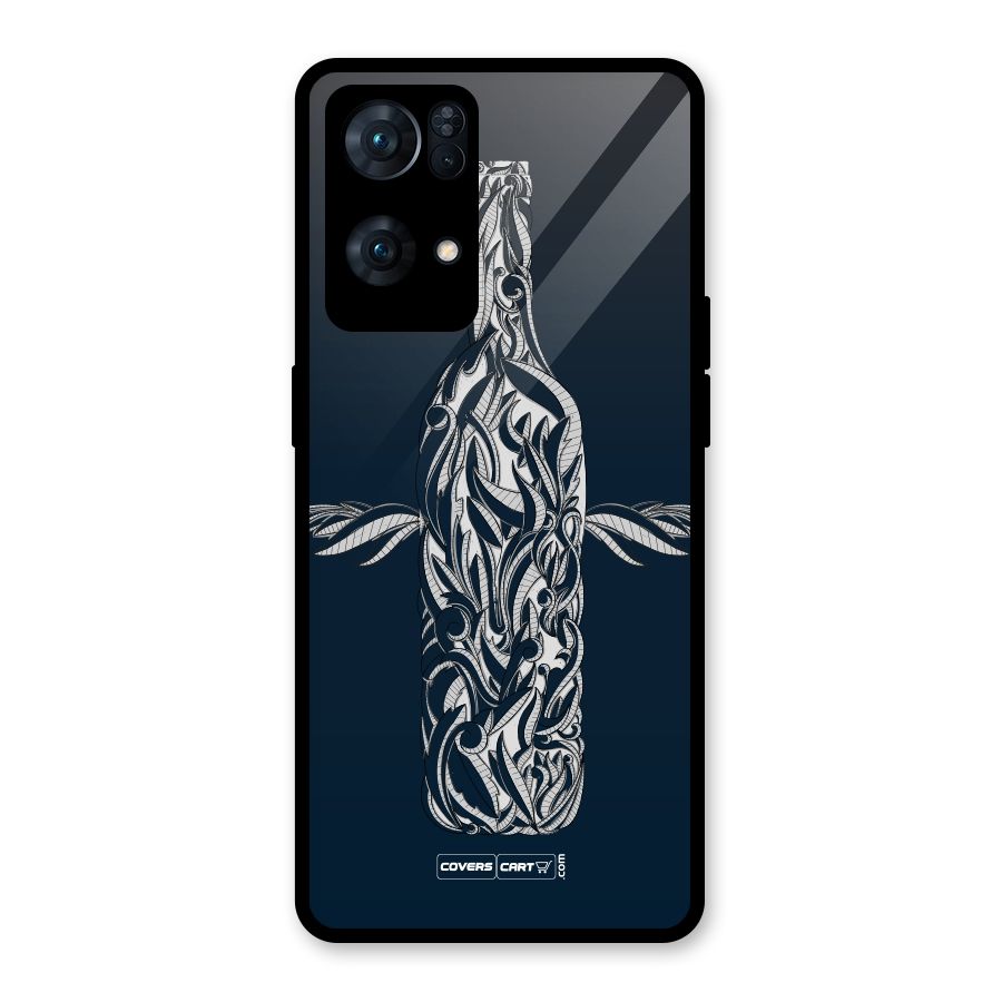 Creative Bottle Glass Back Case for Oppo Reno7 Pro 5G