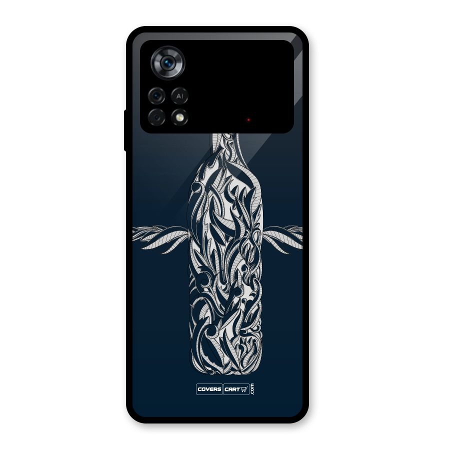 Creative Bottle Glass Back Case for Poco X4 Pro 5G
