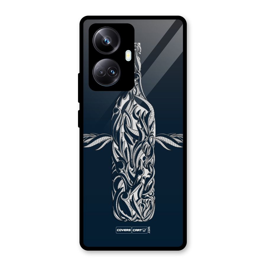 Creative Bottle Glass Back Case for Realme 10 Pro Plus