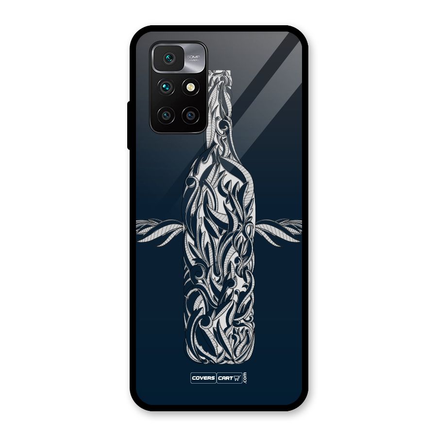 Creative Bottle Glass Back Case for Redmi 10 Prime