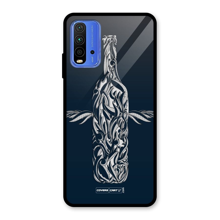 Creative Bottle Glass Back Case for Redmi 9 Power