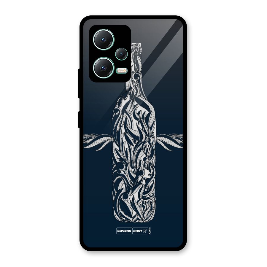 Creative Bottle Glass Back Case for Redmi Note 12 5G