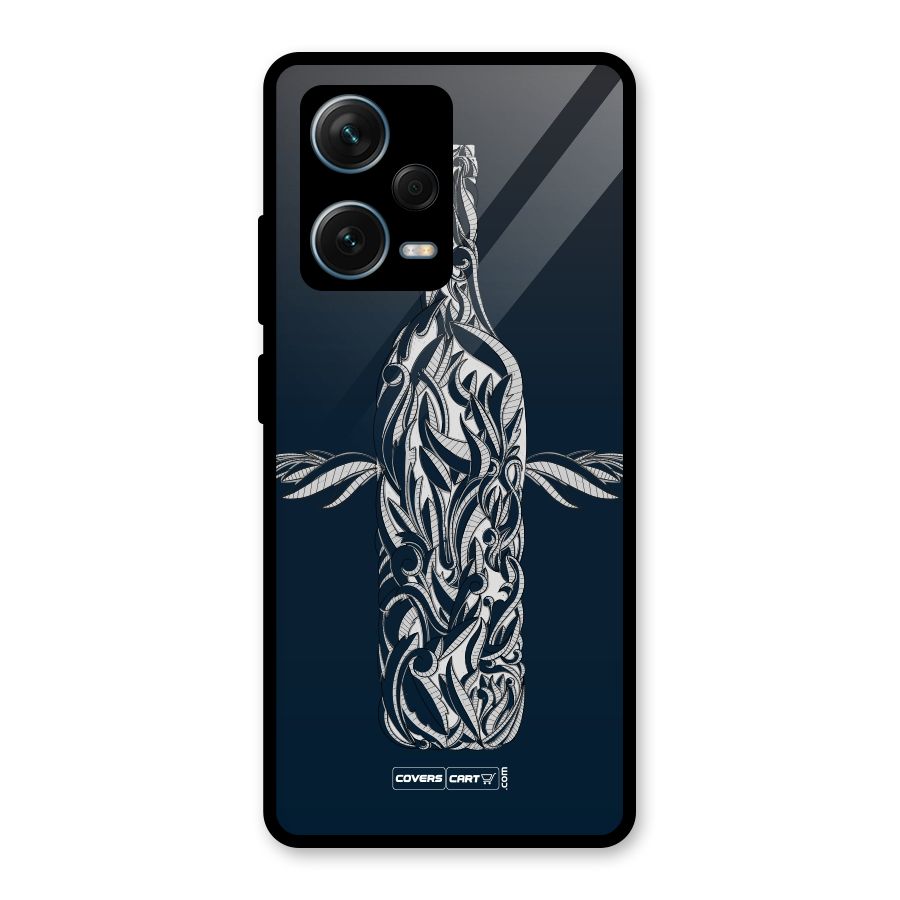 Creative Bottle Glass Back Case for Redmi Note 12 Pro Plus 5G