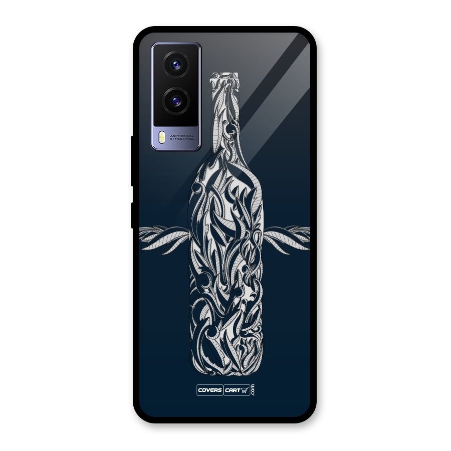 Creative Bottle Glass Back Case for Vivo V21e 5G